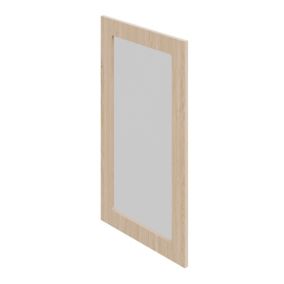 Porte de meuble de cuisine vitrée Chia décor chêne clair mat l. 50 cm x H. 90 cm GoodHome