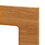 Porte de meuble de cuisine vitrée Chia décor chêne fumé mat l. 30 cm x H. 72 cm GoodHome