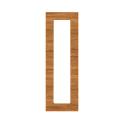 Porte de meuble de cuisine vitrée Chia décor chêne fumé mat l. 30 cm x H. 90 cm GoodHome