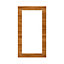 Porte de meuble de cuisine vitrée Chia décor chêne fumé mat l. 50 cm x H. 90 cm GoodHome