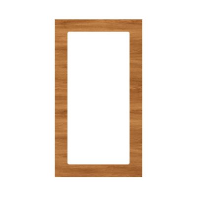 Porte de meuble de cuisine vitrée Chia décor chêne fumé mat l. 50 cm x H. 90 cm GoodHome