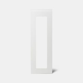 Porte de meuble de cuisine vitrée Garcinia blanc brillant l. 30 cm x H. 90 cm GoodHome