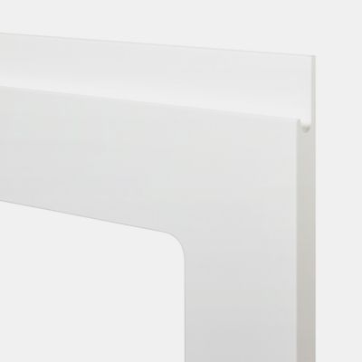 Porte de meuble de cuisine vitrée Garcinia blanc brillant l. 50 cm x H. 72 cm GoodHome