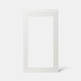 Porte de meuble de cuisine vitrée Garcinia blanc brillant l. 50 cm x H. 90 cm GoodHome