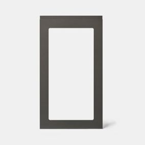 Porte de meuble de cuisine vitrée Garcinia gris anthracite brillant l. 50 cm x H. 90 cm GoodHome