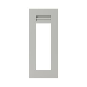 Porte de meuble de cuisine vitrée Garcinia gris ciment mat l. 30 cm x H. 72 cm GoodHome