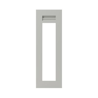 Porte de meuble de cuisine vitrée Garcinia gris ciment mat l. 30 cm x H. 90 cm GoodHome