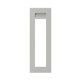 Porte de meuble de cuisine vitrée Garcinia gris ciment mat l. 30 cm x H. 90 cm GoodHome