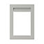 Porte de meuble de cuisine vitrée Garcinia gris ciment mat l. 50 cm x H. 72 cm GoodHome