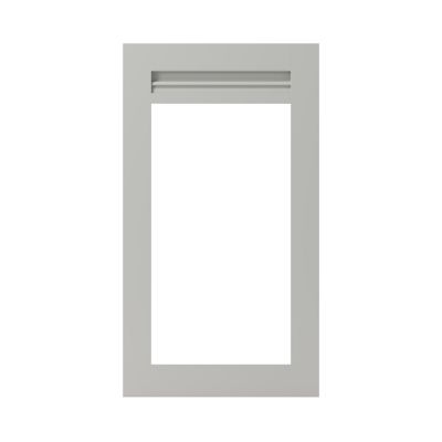 Porte de meuble de cuisine vitrée Garcinia gris ciment mat l. 50 cm x H. 90 cm GoodHome