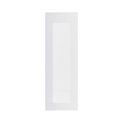 Porte de meuble de cuisine vitrée Garcinia gris clair brillant l. 30 cm x H. 90 cm GoodHome