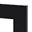 Porte de meuble de cuisine vitrée Pasilla noir mat l. 30 cm x H. 72 cm GoodHome