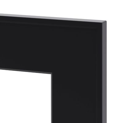 Porte de meuble de cuisine vitrée Pasilla noir mat l. 30 cm x H. 72 cm GoodHome