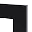 Porte de meuble de cuisine vitrée Pasilla noir mat l. 30 cm x H. 90 cm GoodHome