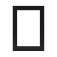Porte de meuble de cuisine vitrée Pasilla noir mat l. 50 cm x H. 72 cm GoodHome