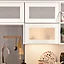 Porte de meuble de cuisine vitrée Stevia blanc brillant l. 30 cm x H. 72 cm GoodHome