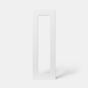 Porte de meuble de cuisine vitrée Stevia blanc brillant l. 30 cm x H. 90 cm GoodHome