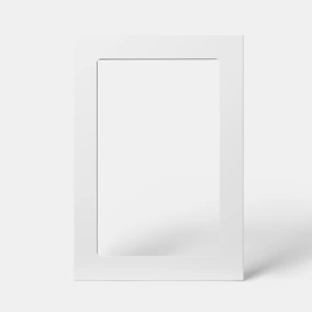 Porte de meuble de cuisine vitrée Stevia blanc brillant l. 50 cm x H. 72 cm GoodHome