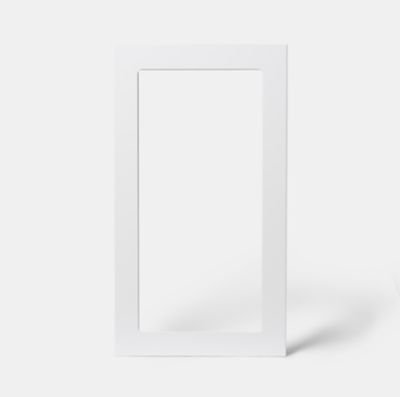 Porte de meuble de cuisine vitrée Stevia blanc brillant l. 50 cm x H. 90 cm GoodHome