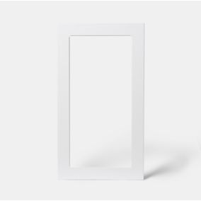 Porte de meuble de cuisine vitrée Stevia blanc brillant l. 50 cm x H. 90 cm GoodHome