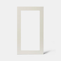 Porte de meuble de cuisine vitrée Stevia crème brillant l. 50 cm x H. 90 cm GoodHome
