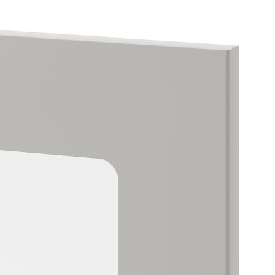 Porte de meuble de cuisine vitrée Stevia gris mat l. 50 cm x H. 72 cm GoodHome