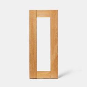 Porte de meuble de cuisine vitrée Verbena chêne massif l. 30 cm x H. 72 cm GoodHome