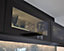Porte de meuble de cuisine vitrée Winterana noir l. 80 cm x H. 36 cm GoodHome