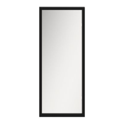 Porte de meuble de cuisine vitrée Winterana noir rainuré l.30 cm x H.72 cm GoodHome