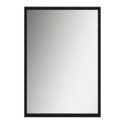 Porte de meuble de cuisine vitrée Winterana noir rainuré l.50 cm x H.72 cm GoodHome