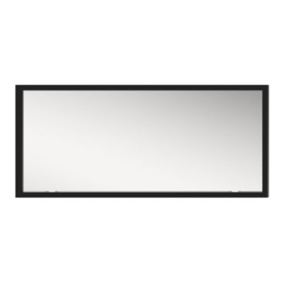 Porte de meuble de cuisine vitrée Winterana noir rainuré l.60 cm x H.36 cm GoodHome
