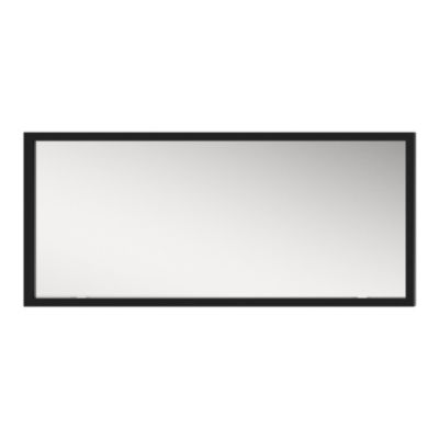 Porte de meuble de cuisine vitrée Winterana noir rainuré l.80 cm x H.36 cm GoodHome