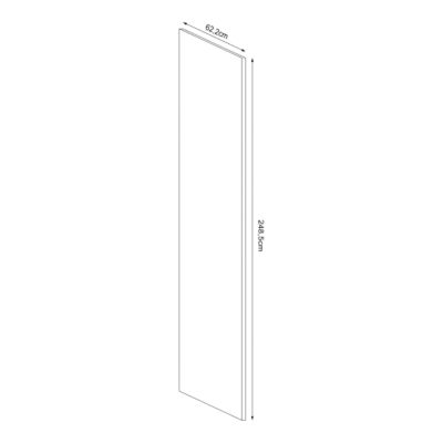 Porte de placard coulissante 3 panneaux effet pierre noire profil acier noir GoodHome Arius H.248,5 x L.62,2 cm + amortisseurs