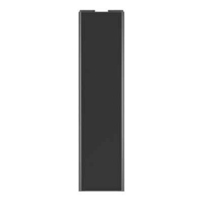 Porte de placard coulissante anthracite profil gris GoodHome Arius H. 248,5 x L. 62.2 cm + amortisseurs