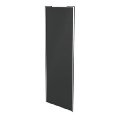 Porte de placard coulissante anthracite profil gris GoodHome Arius H. 248,5 x L. 92.2 cm + amortisseurs