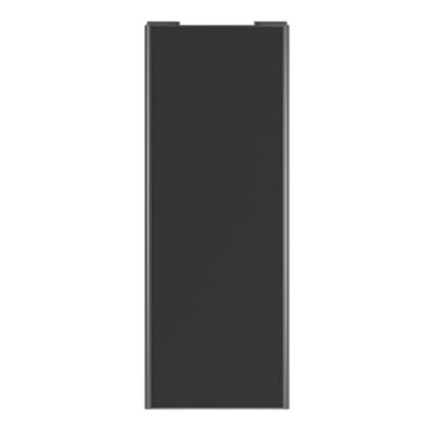 Porte de placard coulissante anthracite profil gris GoodHome Arius H. 248,5 x L. 92.2 cm + amortisseurs