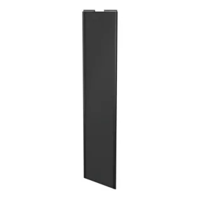 Porte de placard coulissante anthracite profil noir GoodHome Arius H. 248,5 x L. 62.2 cm + amortisseurs