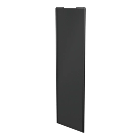 Porte de placard coulissante anthracite profil noir GoodHome Arius H. 248,5 x L. 77.2 cm + amortisseurs
