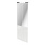 Porte de placard coulissante atelier blanc brillant profil blanc GoodHome Arius H. 248,5 x L. 91.2 cm + amortisseurs