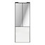 Porte de placard coulissante atelier blanc brillant profil gris GoodHome Arius H. 248,5 x L. 91.2 cm + amortisseurs
