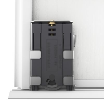 Porte de placard coulissante atelier blanc profil blanc GoodHome Arius H. 248,5 x L. 76.2 cm + amortisseurs