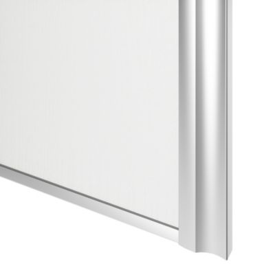 Porte de placard coulissante atelier blanc profil gris GoodHome Arius H. 248,5 x L. 76.2 cm + amortisseurs