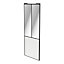 Porte de placard coulissante atelier blanc profil noir GoodHome Arius H. 248,5 x L. 91.2 cm + amortisseurs