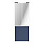 Porte de placard coulissante atelier bleu profil blanc GoodHome Arius H. 248,5 x L. 91.2 cm + amortisseurs