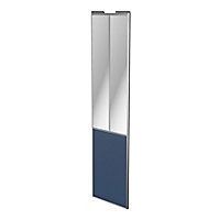 Porte de placard coulissante atelier bleu profil gris GoodHome Arius H. 248,5 x L. 61.2 cm + amortisseurs