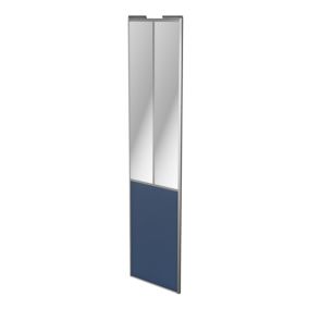 Porte de placard coulissante atelier bleu profil gris GoodHome Arius H. 248,5 x L. 61.2 cm + amortisseurs