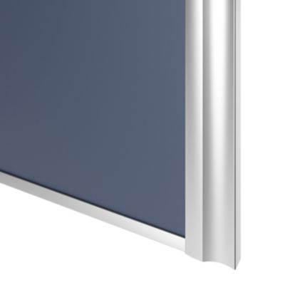 Porte de placard coulissante atelier bleu profil gris GoodHome Arius H. 248,5 x L. 91.2 cm + amortisseurs
