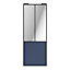Porte de placard coulissante atelier bleu profil noir GoodHome Arius H. 248,5 x L. 91.2 cm + amortisseurs