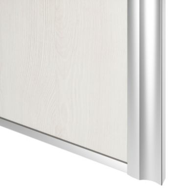 Porte de placard coulissante atelier bois nordique profil gris GoodHome Arius H. 248,5 x L. 61.2 cm + amortisseurs