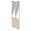 Porte de placard coulissante atelier effet chêne clair profil gris GoodHome Arius H. 248,5 x L. 91.2 cm + amortisseurs